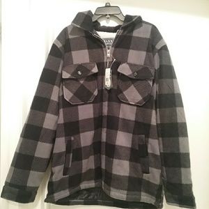 Maxxsel Plaid Sherpa-Lined Flannel Jacket - XL